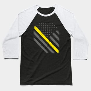 Thin Gold Line American Flag Baseball T-Shirt